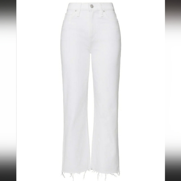 Hudson White Remi High Rise Straight Cropped Jeans - Picture 4 of 7